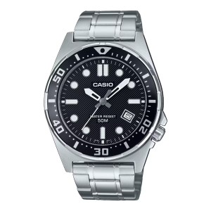 Casio MTD-135D-1AVDF Silver Black Steel